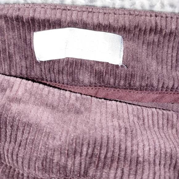 Corduroy Burgundy Short Skirt Academia Preppy Sz 8 - Picture 7 of 8